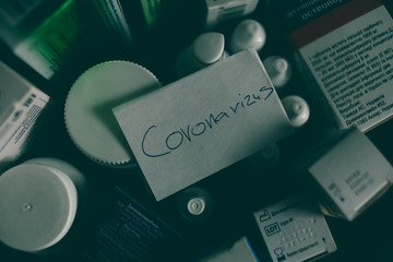 medicines on the table covid-19 coronavirus quarantine