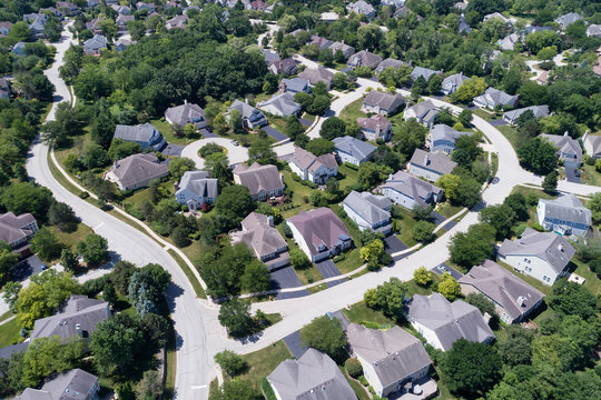 Suburban Neighborhood Aerial