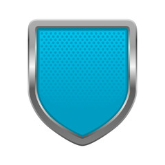 Vector metallic glossy shield protection illustration