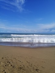 Mediterranean sea in Barcelona, Spain