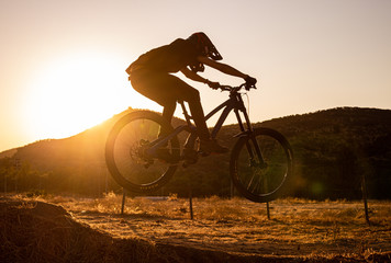 mtb bike sunset