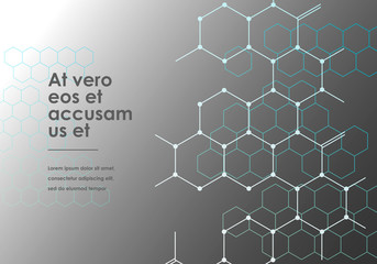 Vector design abstract background hexagon.