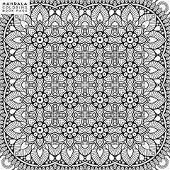 Flower Mandala. Coloringbook page template