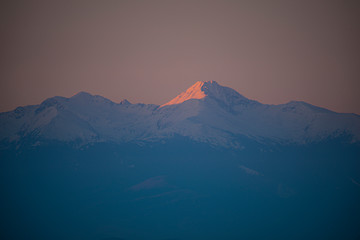 sunset in mountains