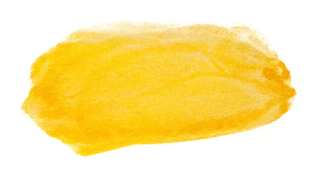 yellow gold shiny paint stain. with paper texture on a white background balloon for text
