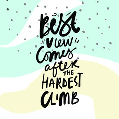  Hand lettering illustration. Modern design bacground