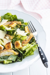 Chicken Caesar Salad with Cheese and Croutons