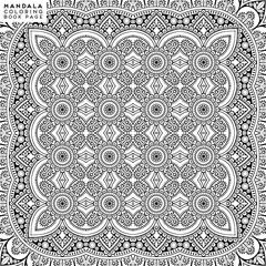 Flower Mandala. Coloringbook page template