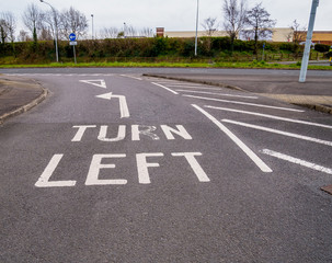 Turn Left on road