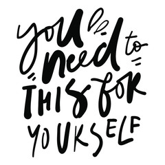 Positive inspirational quote. Affirmations. Hand lettering illustration. Moden abstract background