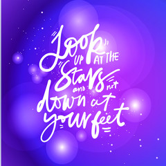 Space signs. Hand lettering illustration for your design