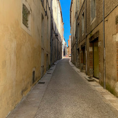 Empty street in Cahors, France