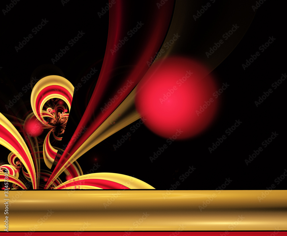 Poster abstract color dynamic background with lighting effect. fractal art