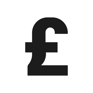 GBP outline icon. Symbol, logo illustration for mobile concept and web design.
