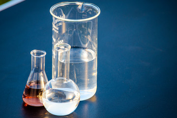 Chemical glasses for analyssis