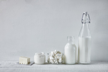 Milk and dairy products.  Milk, cottage cheese, , yogurt, cream and butter