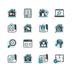 real estate vector icon set