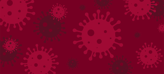 Coronavirus. Virus. COVID-2019. Outbreak coronavirus. Pandemic, medical, healthcare, infectious, virology, epidemiology concept. Corona virus 2019-nCoV. 3D background. Vector illustration.
