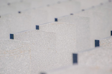 row of anonymous graves