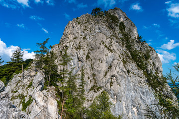 Climbing on the Drachenwand via ferrata