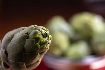 fresh and healthy artichoke plant