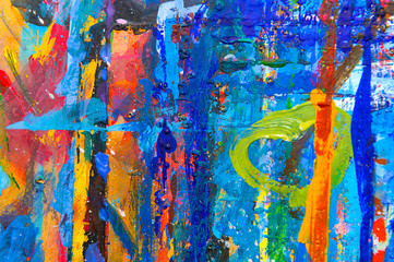 Abstract oil painting background. Oil on canvas texture. Hand drawn oil painting