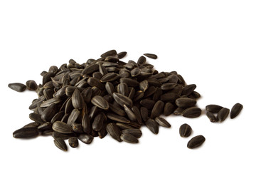 Sunflower seed. The image is isolated on a white background.