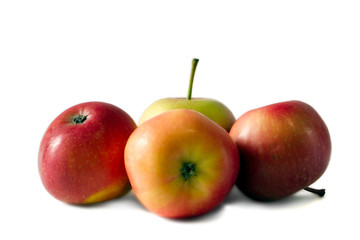 Fresh red apples. The image is isolated on a white background.