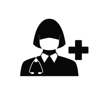 recommend clip art: doctor icon. Doctor with stethoscope vector sign