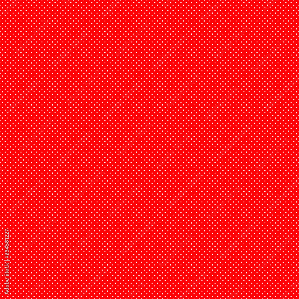 Poster white dots on a red background. abstract seamless mosaic background. pixels backdrop.