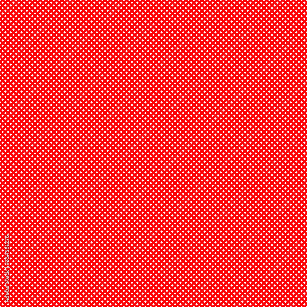 Aufkleber white dots on a red background. abstract seamless mosaic background. pixels backdrop.