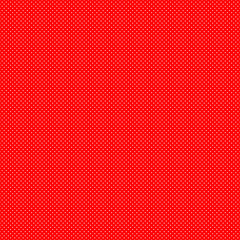 White dots on a red background. Abstract seamless mosaic background. Pixels backdrop.