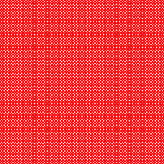 White dots on a red background. Abstract seamless mosaic background. Pixels backdrop.