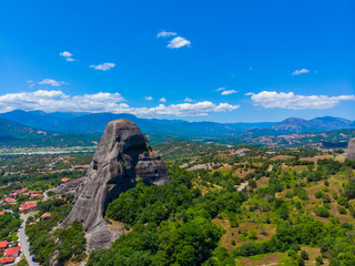Greece. The historical region of Thessaly. Rocks of Meteora. View of the Thessalian Plain. Popular...