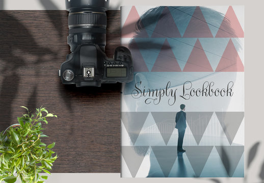 Portfolio Layout with Triangle Pattern