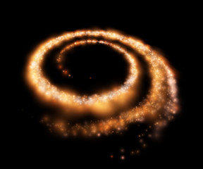 Light circle from fire . Vector illustration.