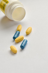medicine and medicine, pack of pills on a white background