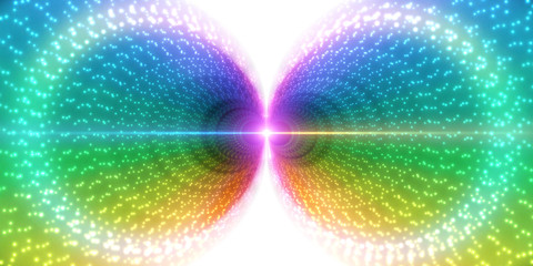 Infinite tunnel depth composition. Vector abstract background.