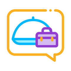 business lunch icon vector. business lunch sign. color contour symbol illustration