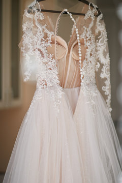 white wedding dress for the bride