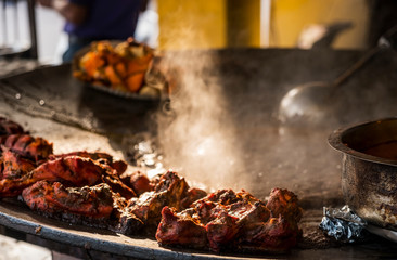 steaming hot chicken in India