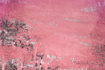red big damages on rough plaster texture - wonderful abstract photo background