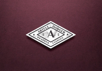 Marble Sign Logo Mockup on Paper