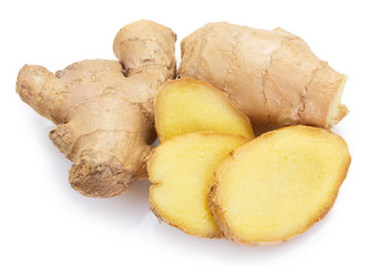 Ginger on white background
