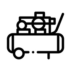 tire repair men icon vector. tire repair men sign. isolated contour symbol illustration