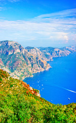View from Path of Gods on Positano reflex