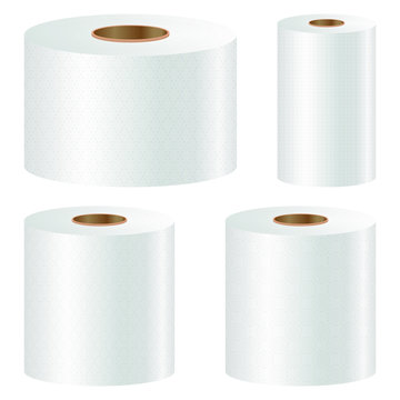 Toilet paper set vector design illustration isolated on white background