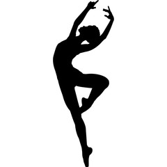 African American Ballerina Dancing Silhouette Vector © Loveleen