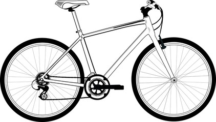 bicycle isolated on white background