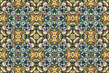 Kaleidoscope seamless pattern- autumn motive
